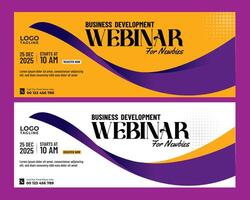 business development webinar banner template vector