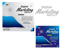 digital márketing social medios de comunicación póster volantes vector