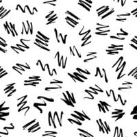 seamless pattern of doodles with a thick marker vector