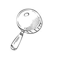 Magnifier science doodle vector