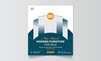 furniture Sale Social media post or web banner vector template