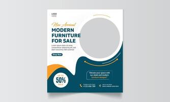 furniture Sale Social media post or web banner vector template