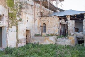 Old Abandon homes that can be found throughout the City of Athens, Greece photo