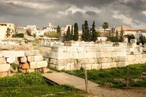 The Ancient Cemetery and Archaeological site of Kerameikos in Athens, Greece photo
