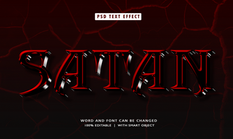 Satan 3D Editable Text Effects psd