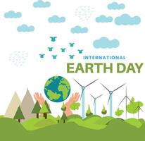 International Earth day vector