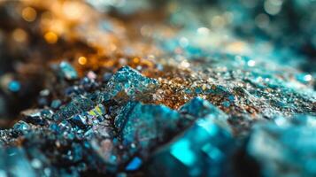AI generated Abstract background from a mineral. Macro. photo