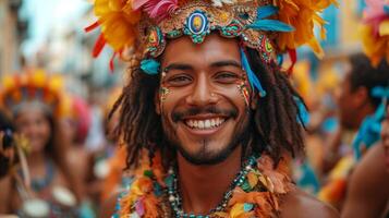 ai generado samba colegio realizar a marcas Delaware sapucaí conocido como sambódromo, para el carnaval samba desfile campeones foto