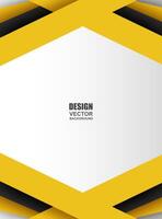 Abstract. Yellow, black and white geometric overlap shape background. vector. vector