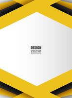 Abstract. Yellow, black and white geometric overlap shape background. vector. vector