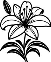 lirio flor floral vector