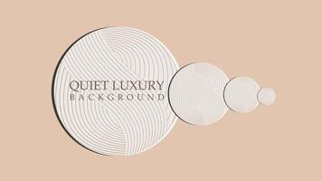 Quite Luxury background vector . wave line circle background design, simple a beige background