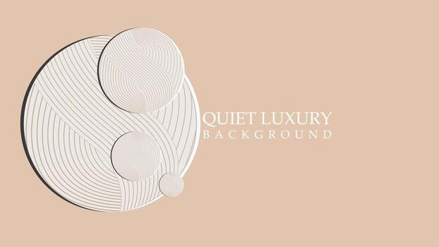 Quite Luxury background vector . wave line circle background design, simple a beige background, cream background