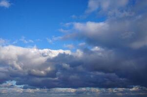 Sky with Clouds on Sunny Day photo