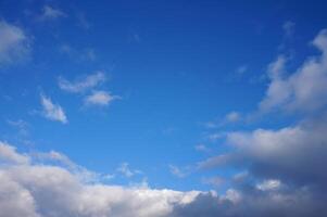 Sky with Clouds on Sunny Day photo