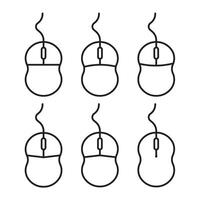 Computer mouse icon on white background. Editable stroke. Vector illustration EPS 10.