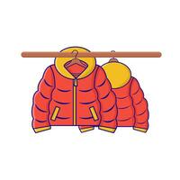 bomber jacket in hanger illustration illustration vector