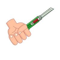 cutter in hand illustration vector