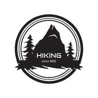 Mountain Icon. Hiking and Travel Company Emblem. Simple Vector Design Element. Vector illustration