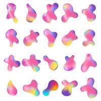 Liquid gradient shapes vector design. Modern abstract neon design elements. Vector illustration