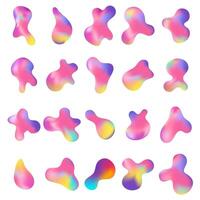 Liquid gradient shapes vector design. Modern abstract neon design elements. Vector illustration