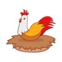 rooster animal illustration vector