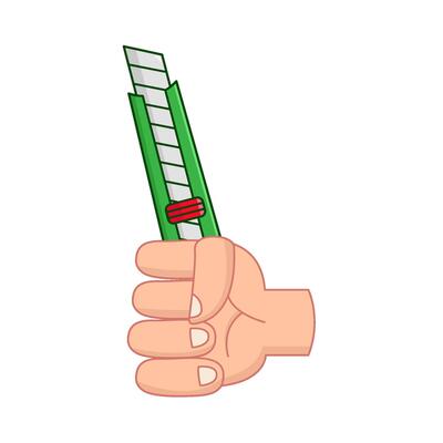 cutter in hand illustration