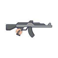 shotgun in hand illustration vector