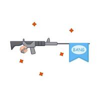 shotgun in hand illustration vector