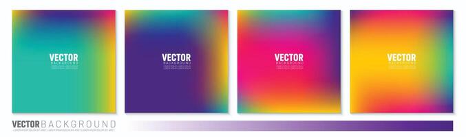 Collection of colorful smooth gradient background for graphic design vector