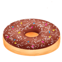 chocolate donut with sprinkles png