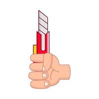 cutter in hand illustration vector