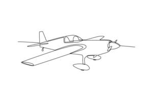 Continuous one line drawing Air transportation concept. Doodle vector illustration.