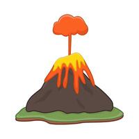 volcano lava fire illustration vector