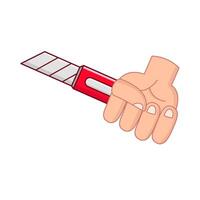 cutter in hand illustration vector