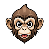 ai gerado logotipo esport cabeça do macaco ilustração Projeto png