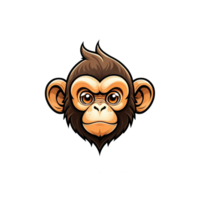 ai gerado logotipo esport cabeça do macaco ilustração Projeto png