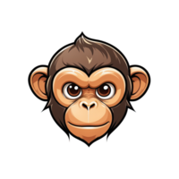 AI generated logo esport head of monkey illustration design png