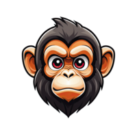 ai gerado logotipo esport cabeça do macaco ilustração Projeto png