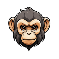 ai generato logo esport testa di scimmia illustrazione design png