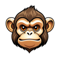 AI generated logo esport head of monkey illustration design png