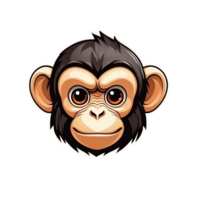 ai généré logo esport tête de singe illustration conception png