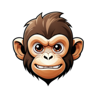 ai généré logo esport tête de singe illustration conception png