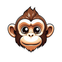 ai généré logo esport tête de singe illustration conception png