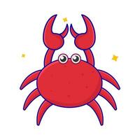 crab animal  illustration vector