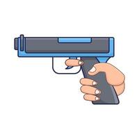 shotgun in hand illustration vector