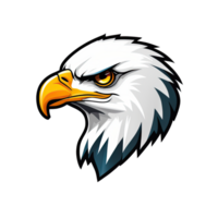 ai généré Aigle tête logo mascotte esport illustration contour conception png