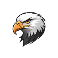 ai généré Aigle tête logo mascotte esport illustration contour conception png