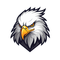 AI generated eagle head logo mascot esport illustration outline design png