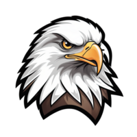 AI generated eagle head logo mascot esport illustration outline design png